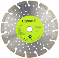 Алмазный диск по пенобетону 230*22.23*10*3.0мм перфорированный Strong СТД-12300230 Алмазный диск по пенобетону 230*22.23*10*3.0мм перфорированный Strong СТД-12300230